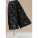 Women elastic waist wide leg pants cotton quilting clothes Drops Design Photography khaki print